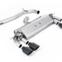 VW Golf R MK7 2.0 TSI (76.2mm systems) - Non-Resonated (Louder) Cat-Back Exhaust System with Cerakote Black Oval Tips - Cerakote Black Ovals