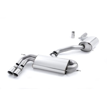 VW Golf Mk5 GTi 2.0T - Resonated (Quieter) Cat-Back Race Exhaust System with Polished Tips - Polished