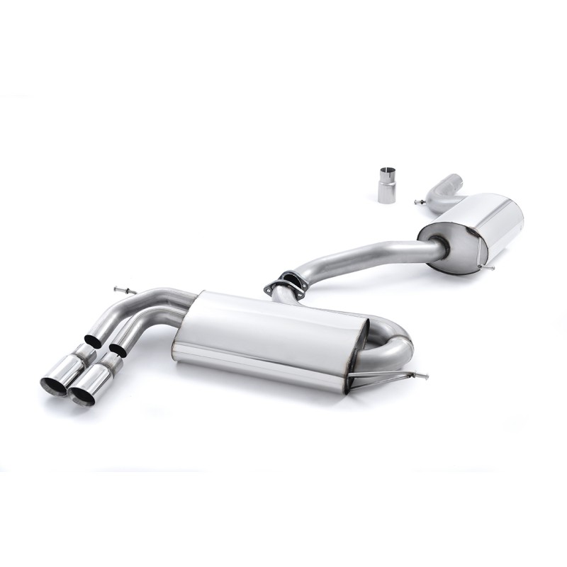 VW Golf Mk5 GTi 2.0T - Resonated (Quieter) Cat-Back Race Exhaust System with Polished Tips - Polished