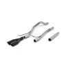 VW T5/T6 LWB - Non-Resonated (Louder) DPF-Back Exhaust System with Twin Black Oval Outlets - Cerakote Black Oval