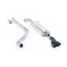 VW Polo R WRC - Non-Resonated (Louder) Cat-Back Exhaust System with Cerakote Black Tips - Cerakote Black
