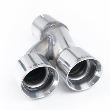 Resonated (Quieter) Cat-Back Exhaust System with Twin Polished Tips - Polished