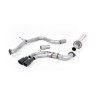 VW Golf GTI Mk7 - Resonated (Quieter) Cat-Back Exhaust System with Cerakote Black Tips - Cerakote Black