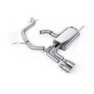 VW Golf Mk5 GTi Edition 30 2.0T - Non-Resonated (Louder) Cat-Back Exhaust System with Titanium Tips - Brushed Titanium