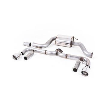 VW Beetle 2.0 TSI (A5 Chassis) - Non-Resonated (Louder) Cat-Back Exhaust System with Polished Tips - Polished