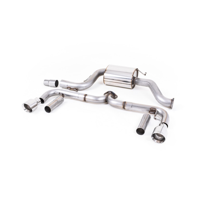 VW Beetle 2.0 TSI (A5 Chassis) - Non-Resonated (Louder) Cat-Back Exhaust System with Polished Tips - Polished