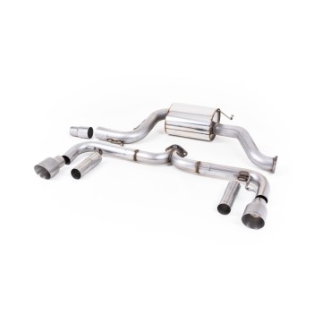 VW Beetle 2.0 TSI (A5 Chassis) - Non-Resonated (Louder) Cat-Back Exhaust System with Titanium Tips - Brushed Titanium