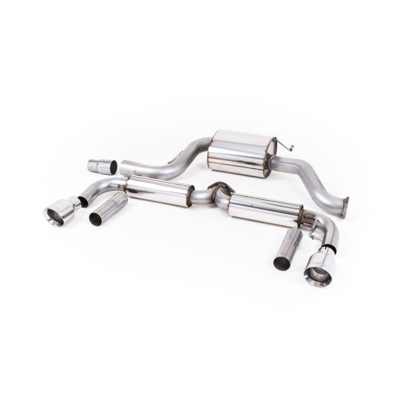 VW Beetle 2.0 TSI (A5 Chassis) - Resonated (Quieter) Cat-Back Exhaust System with Polished Tips - Polished