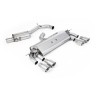 VW Golf R MK7 2.0 TSI (76.2mm systems) - Resonated (Quieter) Cat-Back Exhaust System with Titanium GT-100 Round Trims - Brushed Titanium