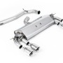 VW Golf R MK7 2.0 TSI (76.2mm systems) - Non-Resonated (Louder) Cat-Back Exhaust System with Polished GT-100 Round Trims - Polished