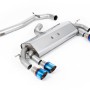 VW Golf R MK7 2.0 TSI (76.2mm systems) - Non-Resonated RACE (Louder) Cat-Back Race Exhaust System with Burnt Titanium GT-100 Round Trims - Burnt Titanium