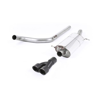 VW Polo GTI 1.8 TSI 192ps - Non-Resonated (Louder) Cat-Back Exhaust System with Twin Polished Tips - Cerakote Black