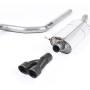 VW Polo GTI 1.8 TSI 192ps - Non-Resonated (Louder) Cat-Back Exhaust System with Twin Polished Tips - Cerakote Black