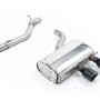 VW Golf MK5 R32 3.2 V6 - Non-Resonated (Louder) Cat-Back Exhaust System with Cerakote Black Trims - Cerakote Black