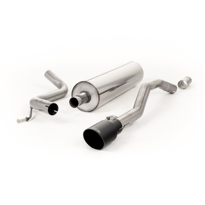 VW Up GTI 115ps & 1.0TSI 90ps - Road+ Cat-Back Exhaust System with GT-90 Cerakote Black Trim - Cerakote Black