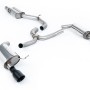 VW Golf 2.0TFSI Mk7 - Resonated (Quieter) Cat-Back Exhaust System with Black Cerakote GT-100 Trims - Cerakote Black