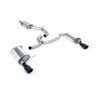 VW Golf 2.0TFSI Mk7 - Resonated (Quieter) Cat-Back Exhaust System with Black Cerakote GT-100 Trims - Cerakote Black