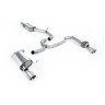 VW Golf 2.0TFSI Mk7 - Resonated (Quieter) Cat-Back Exhaust System with Titanium GT-100 Trims - Brushed Titanium