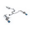 VW Golf 2.0TFSI Mk7 - Resonated (Quieter) Cat-Back Exhaust System with Burnt Titanium GT-100 Trims - Burnt Titanium