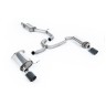 VW Golf 2.0TFSI Mk7 - Resonated (Quieter) Cat-Back Exhaust System with Carbon Jet-100 Trims - Carbon Fibre