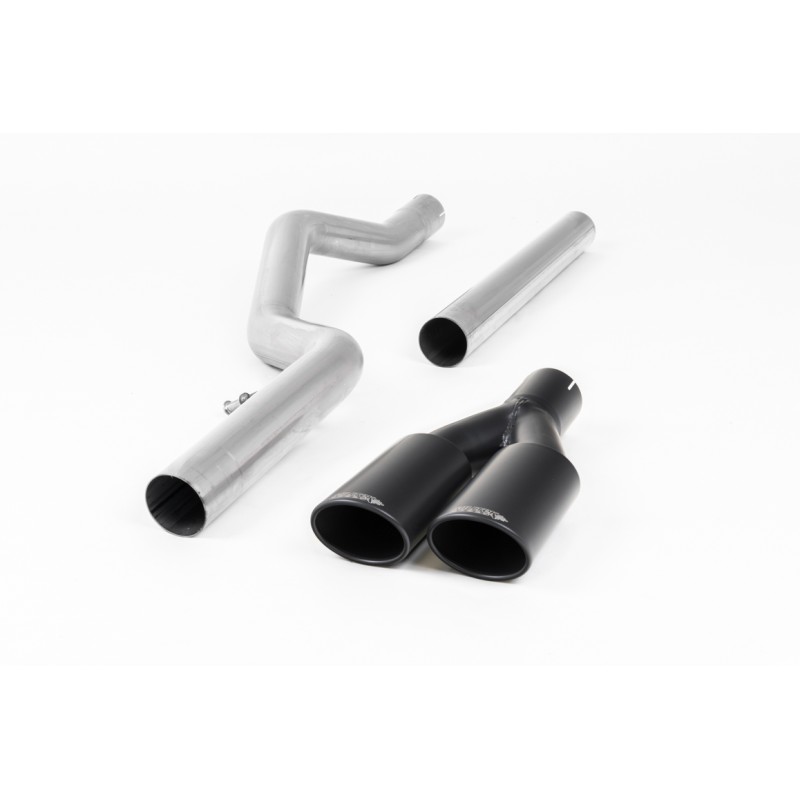 VW Amarok 3.0 V6 TDI - Cat-Back Exhaust System with Cerakote Black Twin Oval Outlet - Cerakote Black