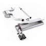 VW Golf MK7.5 1.5TSI Evo GT & R-Line - Resonated (Quieter) Cat Back Exhaust System with Carbon Trims (GTD Twin Outlet Style) - Carbon Fibre