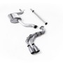Seat Leon FR 1.8 TSI & VW Golf MK7.5 1.5TSI - Non-Resonated (Louder) Cat-Back Exhaust System with Titanium Trims (GTD Style) - Brushed Titanium