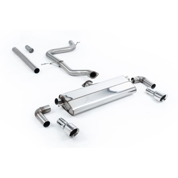 VW Golf MK7.5 1.5TSI Evo GT & R-Line - Non-Resonated (Louder) Cat-Back Exhaust System with Polished Trims (GTI Style) - Polished