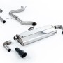 VW Golf MK7.5 1.5TSI Evo GT & R-Line - Non-Resonated (Louder) Cat-Back Exhaust System with Cerakote Black Trims (GTI Style) - Cerakote Black