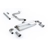 VW Golf MK7.5 1.5TSI Evo GT & R-Line - Non-Resonated (Louder) Cat-Back Exhaust System with Titanium Trims (GTI Style) - Brushed Titanium