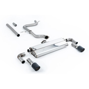 VW Golf MK7.5 1.5TSI Evo GT & R-Line - Non-Resonated (Louder) Cat-Back Exhaust System with Carbon Trims (GTI Style) - Carbon Fibre