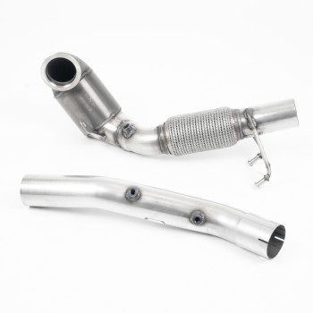 Volkswagen Golf MK7.5 GTi (TCR & Performance Pack Models - GPF/OPF Equipped Models Only) 2019 2020 GPF/OPF Bypass Cast Downpipe with 200 Cell HJS Cat with GPF/OPF Bypass - Fits to Milltek Sport Cat Back Only (Requires Stage 2 ECU Remap)