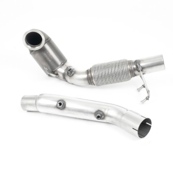 Volkswagen Golf MK7.5 GTi (TCR & Performance Pack Models - GPF/OPF Equipped Models Only) 2019 2020 GPF/OPF Bypass Cast Downpipe with 200 Cell HJS Cat with GPF/OPF Bypass - Fits to OE Cat Back Only (Requires Stage 2 ECU Remap)