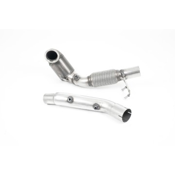 Volkswagen Golf MK7.5 GTi (TCR & Performance Pack Models - GPF/OPF Equipped Models Only) 2019 2020 GPF/OPF Bypass Cast Downpipe with 200 Cell HJS Cat with GPF/OPF Bypass - Fits to OE Cat Back Only (Requires Stage 2 ECU Remap)