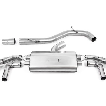 Volkswagen Golf Mk8 R 2.0 TSI 320PS (GPF Equipped Models Only) 2021 2023 Particulate Filter-back 80mm / 3.15 inch System - Non-Res (Louder) with Burnt Titanium GT-115 Trims