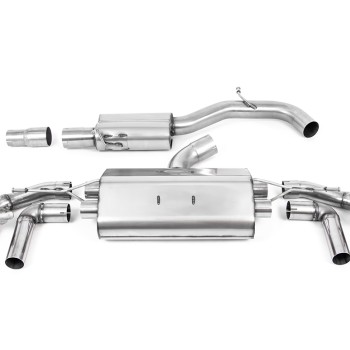 Volkswagen Golf Mk8 R 2.0 TSI 320PS (GPF Equipped Models Only) 2021 2023 Particulate Filter-back 80mm / 3.15 inch System - Resonated with Carbon JET-115 Trims - ECE Approval Coming Soon - Awaiting Testing at TUV