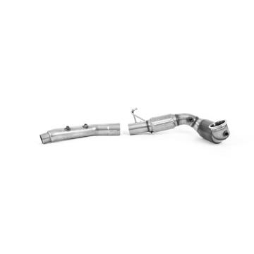 Volkswagen Golf Mk8 GTi (245ps OPF/GPF Equipped Models Only) 2020 2023 Large Bore Downpipe and Hi-Flow Sports Cat 94mm / 3.7inch ID Turbo Outlet to 80mm / 3.15inch Downpipe with 200CPSI Race Cat includes OPF/GPF Bypass - Fits with OE OPF/GPF Back Sy