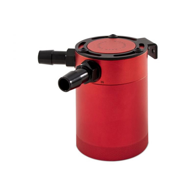 MISHIMOTO COMPACT BAFFLED OIL CATCH CAN, 2-PORT - RED