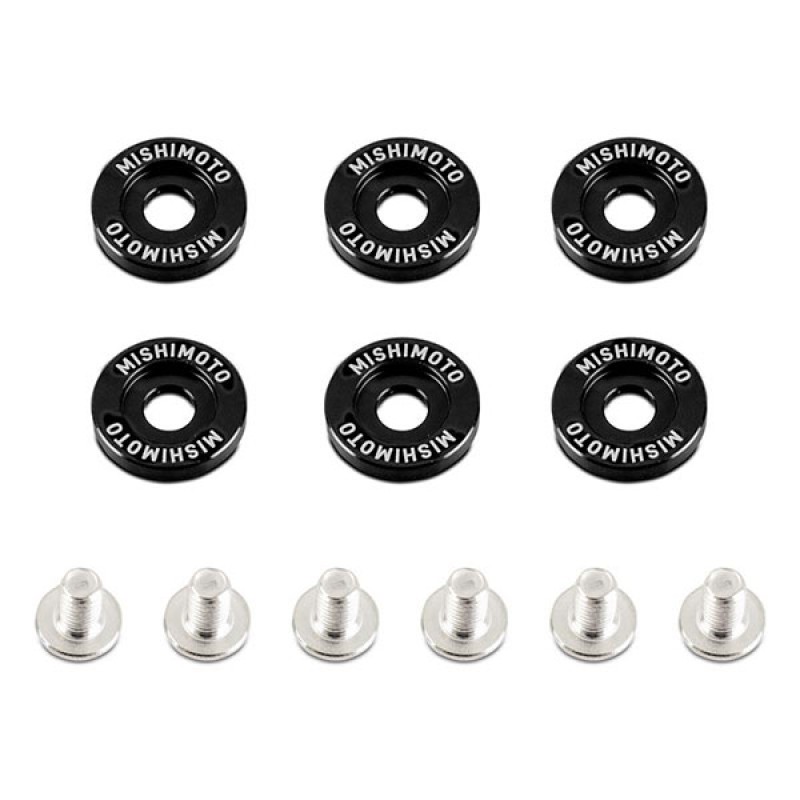 MISHIMOTO M6 x 1.0 FENDER WASHERS - BLACK - 20MM