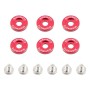 MISHIMOTO M6 x 1.0 FENDER WASHERS - RED - 20MM