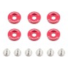 MISHIMOTO M6 x 1.0 FENDER WASHERS - RED - 20MM