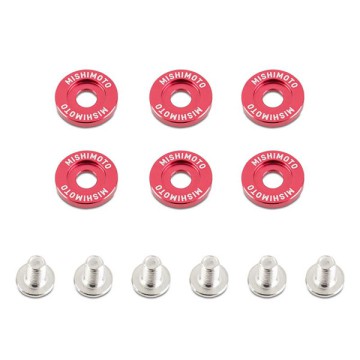 MISHIMOTO M6 x 1.0 FENDER WASHERS - RED - 16,7MM