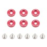 MISHIMOTO M6 x 1.0 FENDER WASHERS - RED - 16,7MM