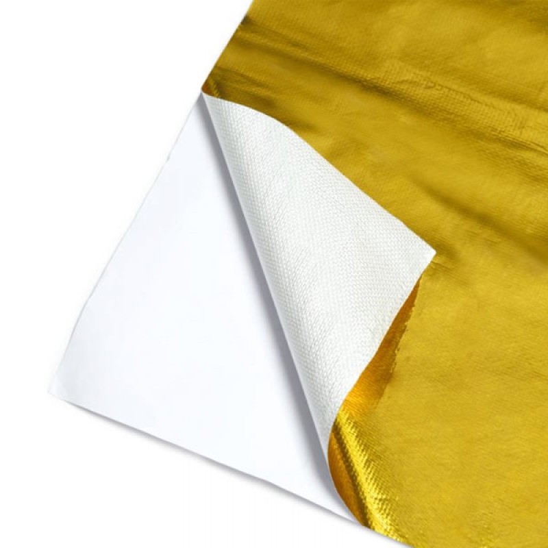 MISHIMOTO GOLD REFLECTIVE HEAT BARRIER WITH ADHESIVE BACKING - 24X24