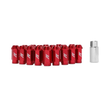 MISHIMOTO ALUMINIUM LOCKING LUG NUTS M12 X 1.25 - RED