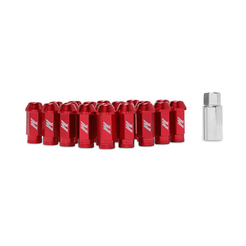 MISHIMOTO ALUMINIUM LOCKING LUG NUTS M12 X 1.25 - RED