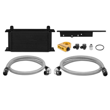 MISHIMOTO OIL COOLER KIT FOR NISSAN 350Z 03-09 - BLACK COOLER THERMOSTATIC