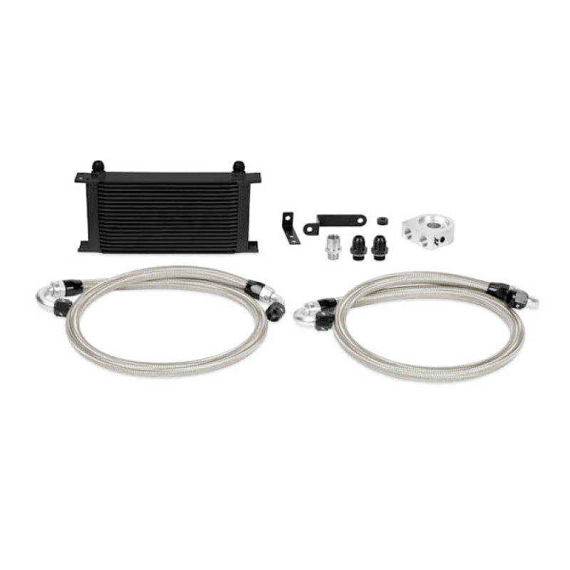 MISHIMOTO OIL COOLER KIT FOR SUBARU IMPREZA WRX STI 08-14 - BLACK COOLER NON THERMOSTATIC