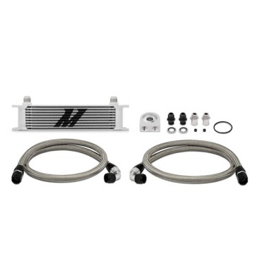 MISHIMOTO UNIVERSAL OIL COOLER KIT - SILVER COOLER NON THERMOSTATIC