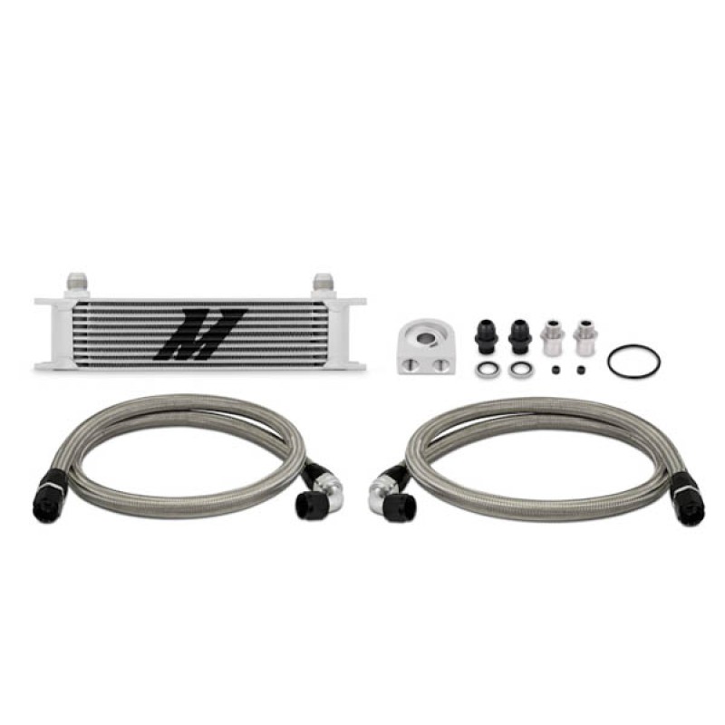 MISHIMOTO UNIVERSAL OIL COOLER KIT - SILVER COOLER NON THERMOSTATIC